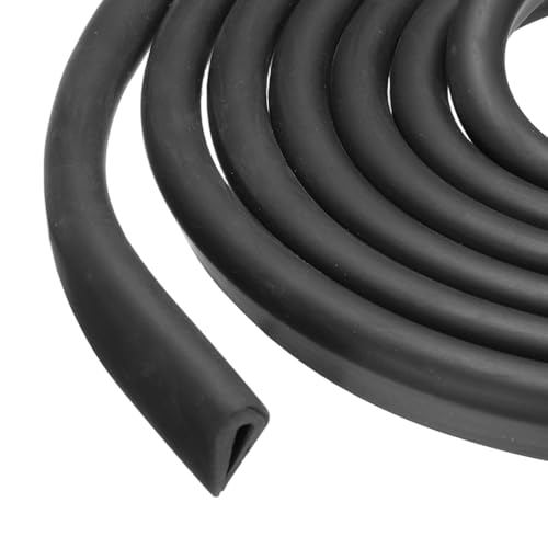 PATIKIL Rubber Edge Trim, 13.1ft x 8mm x 14mm U Channel Rubber Guard Seal Strip Protector Fit for 2mm Edge for Car Doors Hatches Sheet Metal Table Corners Steel Plates, Black - size: Fit for 2" x 13.1ft x 8mm x 14mm