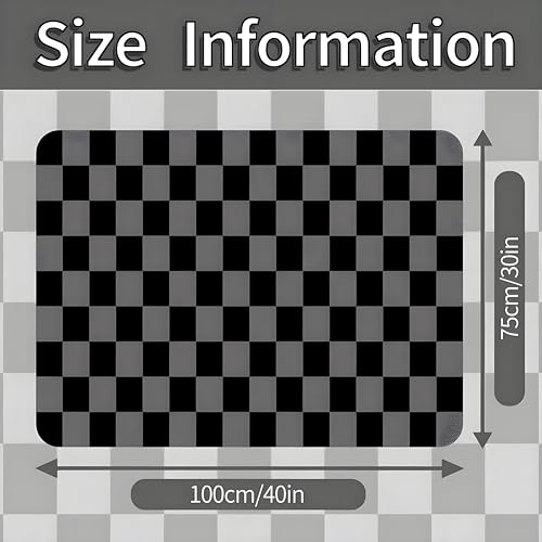 Universal Car Trunk Mat 29" x 39", Black and Gray Plaid All Weather Durable Cargo Mat Protector for SUV, Truck, Van | Stylish Cargo Liner Cover Leopard Print Car Accessories - color: Black and Gray Plaid