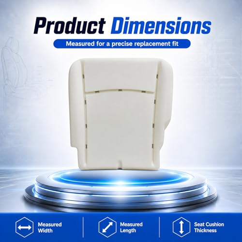 FZJDSD Front Driver Side Bottom Replacement Seat Foam Cushion Compatible with Dodge Ram 1500 2500 3500 4500 5500 Years 2009 2010 2011 2012 2013 2014 2015 2016 2017 2018