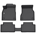 IKON MOTORSPORTS 3D TPE Floor Mats, Compatible with 2025-2026 Audi Q6 e-tron & SQ6 e-tron, All Weather Waterproof Non-Slip Floor Liners, Front & 2nd Row Full Set Car Interior Accessories, Black 3PCS
