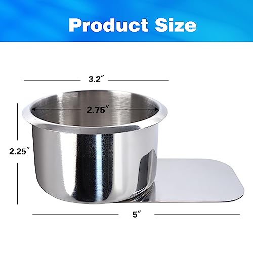 GSE Games & Sports Expert Stainless Steel Cup Holder, Drop-in Cup Holder for Casino Poker Tables, Work Desks, Boats, RVs, Cards & Trucks (Slide Under) - color: Small, style: 10-Pack