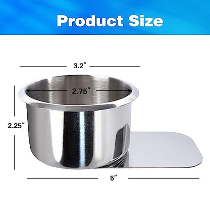 GSE Games & Sports Expert Stainless Steel Cup Holder, Drop-in Cup Holder for Casino Poker Tables, Work Desks, Boats, RVs, Cards & Trucks (Slide Under) - color: Small, style: 10-Pack