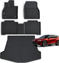 Floor Mats for 2023-2025 Toyota BZ4X / Subaru Solterra, for 2026 Toyota BZ-Woodland / 2026 Subaru Trailseeker, TPE Floor Liners Cargo Mats for BZ4X Accessories - size: 2023-2025 Toyota BZ4X Mats