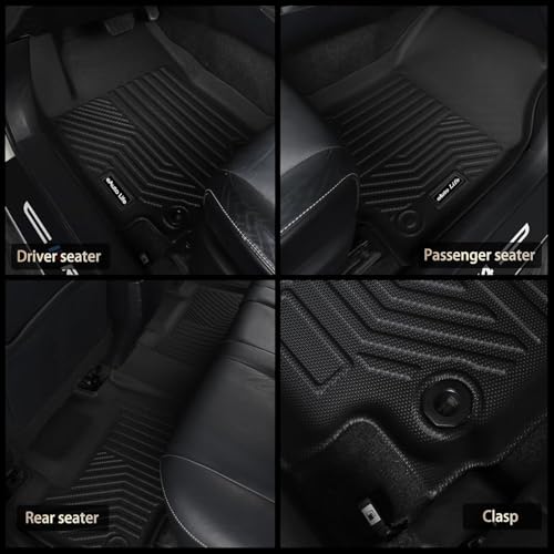 All-Weather Car Floor Mats for Toyota RAV4 2025-2019 & RAV4 Hybrid, Custom Fit TPE Floor Liners & Cargo Trunk Mat Full Set, Black Car Accessories for Rav 4 LE XLE Limited Adventure TRD Off-Road - size: For RAV4 2025-2019 4pcs