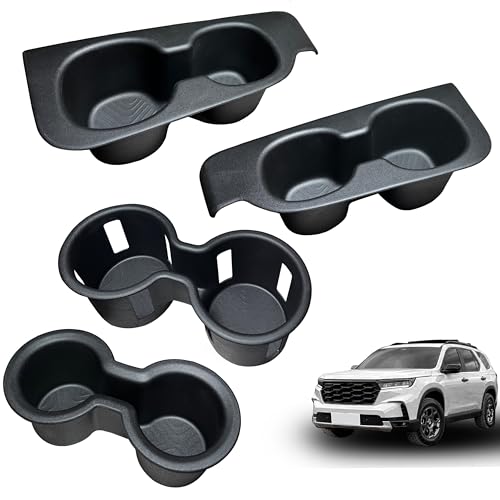 Cup Holders for 2023 2024 2025 Honda Pilot Accessories (Only Fits for 8 Seats) TPE Cup Holder Insert Front Center Console/2nd/3rd Row Drink Holder Organizer Replacement for 2024 Pilot 4Pcs Set - size: for Honda Pilot 2023-2025