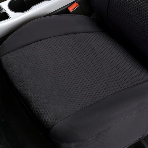 Flying Banner Car Seat Covers Front Seats Rear Bench Polyester car seat Protectors Easy installations Rear Bench Split Classic Man Lady Truck - color: Full set neoprene Solid Black