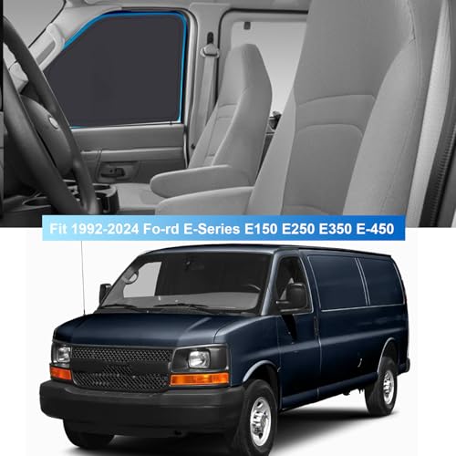 Front Side Window Sun Shade for 1996-2025 Chevy Express Cargo Van Accessories, Foldable Window Sunshade Sun Visor Protector, Side Window Shades Sun Shield Blocks UV Rays Heat, Pack of 2 - size: Silver & Black-Fit 1996-2025 Chevy Express Window