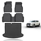 All Weather Car Floor Mats & Cargo Liner Set Fit for Nissan Kicks 2018 2019 2020 2021 2022 2023 2024 Floor Liners Trunk Liner Kicks Cargo Mat Accessories Black - style: 4)For Nissan Kicks 2018-2024 Full Set