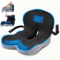 lazyzzz Office Chair Cushion, Memory Foam Seat Cushion with Lumbar Support & Adjustable Strap, Ergonomic Car Orthopedic Seat Cushion Back Pain Relief for Truck Driver, Office Chair, Gaming Chair