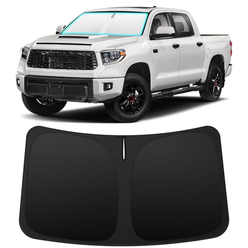 INSAUTO Custom Fit Windshield Sun Shade Accessories for Toyota Tundra 2007-2021, Foldable Front Window Sunshade, UV & Heat Reflector, Keeps Interior Cool, Includes Storage Bag - size: for 2007-2021 Toyota Tundra