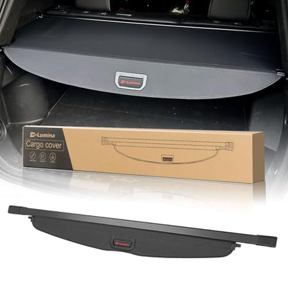 D-Lumina Cargo Cover - Compatible with Kia EV9 2024 2025 - Retractable Rear Luggage Trunk Security Covers Protector Anti Theft Shield Shade, Canvas - size: Black-Fit EV9 2024-UP