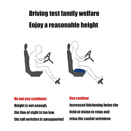 Adult Booster Seat Cushion/Car Seat Cushions for ShortPeople/Effectively Increase The Field of View by 12cm/4.7in,Back Fatigue Relief Adult Booster Chair Cushion Angle Lift Big Seat Cushion/Grey - color: Dark Grey