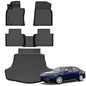 Auxko All Weather Floor Mats Cargo Mat Fit for Toyota Camry FWD 2024 2023 2022 2021 2020 2019 2018 TPE Floor Liner Trunk Mat Camry Accessories All Season Odorless Anti-Slip Black - size: camry fwd|2020-2024|floor+cargo mats