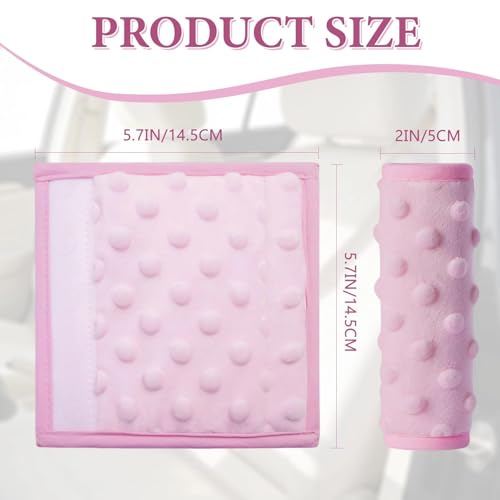 2 Pack Car Seat Strap Pads for Babies, Soft Car Seat Shoulder Strap Covers for Baby Child Kids, Pink - color: Pink