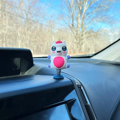 Unicorn Dashboard Dancer – Magical Happy Unicorn Bobblehead with Bright Pink Belly and Purple Hooves – Cute, Fun Car Accessory and Gift for Anyone Who Needs a Little Magic Plastic - style: Unicorn Dancer