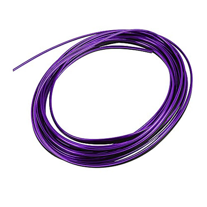 X AUTOHAUX Car Interior Trim Strip Gap Door Edge Line Chrome Purple 5m 16.4ft - color: Chrome Purple