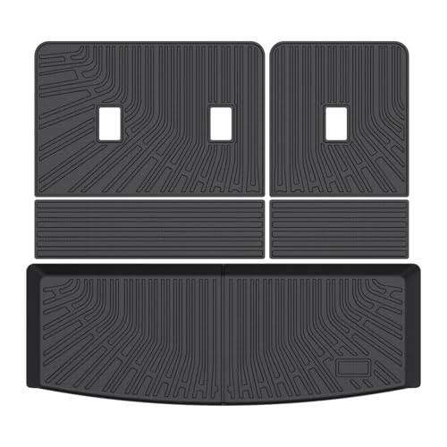Cartist Trunk Mat & Backrest Mat Fits for Ford Expedition/Lincoln Navigator (7/8 Seats) 2018-2024 All Weather Rear Cargo mat for 18-24 Expedition/Navigator Accessories (Not for Max or L Models) - size: 9)Ford Expedition/Lincoln Navigator 18-24