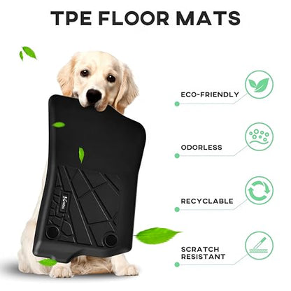KARPAL Floor Mats for Jeep Gladiator JT 2020-2025 2026, All Weather TPE Custom Fit Floor Liners Car Mats Accessories, Front & 2nd Row - style: 2020-2026 | For Jeep Gladiator | 1st & 2nd Row