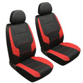 GIANT PANDA Front Car Seat Cover for Hyundai, Faux Leather Bucket Seat Covers Custom Fit Hyundai Sonata Elantra Santa Fe Tucson Accent Kona Palisade Genesis Venue Ioniq (Red+Black) 2-Pack - color: Black&Red