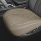 1 Pack PU Leather Quilting Front Car Seat Cover, Anti-Slip Full Wrap-Around Bottom Seat Protector Cushion with Storage Pocket, Universal Fit for Most Vehicles - Beige - color: Beige