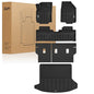 3W Floor Mats & Cargo Liner & Seat Back Mat 2025-2026 for Chevrolet Chevy Equinox/GMC Terrain (Not for Equinox EV), All Weather TPE Custom Fit Floor Mats, Car Mats Full Set for Equinox/Terrain - size: Equinox 25-26 Full Set