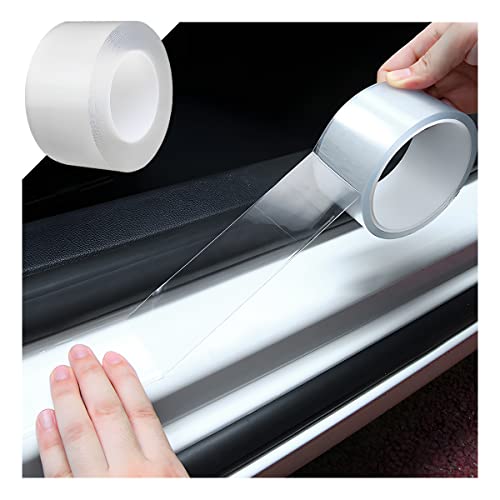 Car Door Entry Guard, Clear Trim Guard/Cover for Car Door Sill, Edge, Rear Bumper, Anti-Collision Protector Film Universal for Most Cars, Vehicles, SUVs (2.7"x394", Transparent) - color: Transparent, size: 2.7" x 394"