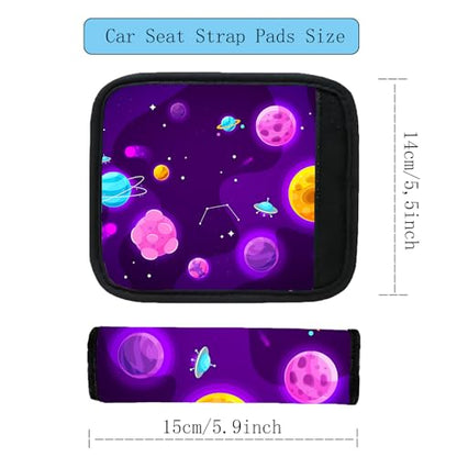 Kid's Seat Belt Cover Pad,Soft Shoulder Seatbelt Covers for Kid,Cute Toddler Seat Cushion (Fine Planet) - color: Fine Planet