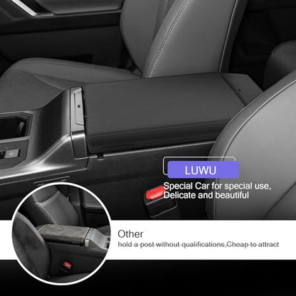 LUWU 2026 RAV 4 Center Console Cover Compatible with 2026 RAV 4 LE/XLE/Limited/Adventure/TRD Off-Road Accessories 2026 RAV 4 Armrest Cover Armrest Console Cover Silicone Material(Black) - color: RAV 4 2026 Armrest Cover Silicone Material