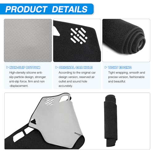 Cartist Dash Cover for Toyota Camry 2007 2008 2009 2010 2011 Dashboard Cover Mat Non-Slip Pad Carpet Sunshield Protector