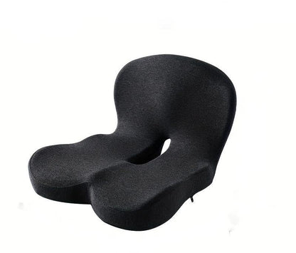 Memory Sponge Cushion, Pressure reducing Cushion, Ergonomic, Lumbar Support Pillow (All Black) - color: All Black
