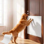 Dog Door Scratch Protector, Self-Adhesive Pet Scratch Pad for Door & Wall, Dog Nail Filing Board Alternative to Nail Clippers, Protects Doors from Scratching 10in x 10ft (White)