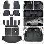 Floor Mats & Trunk Mat & Backrest Mat (Only Fit Sport Version) for 2016-2022 2023 Mazda CX-9 CX9 (6 Seats-2 Row Bucket Seat),TPE All Weather Protection Floor Liners & Cargo Liners - size: 2016-2023 CX9 mats-6 Seats-Sport