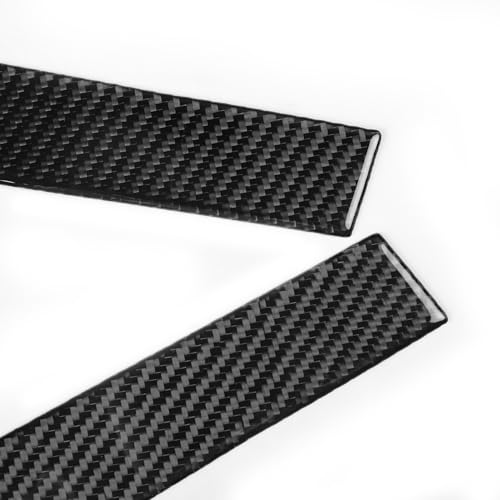 NVCNX Real Premium Carbon Fiber for Ford Explorer Accessories 2020-2024 2021 2022 2023 Car Door Sides Window Lift Switch Panel Strip Cover Interior Trim Thick Overlay Sticker Decal 4PCs
