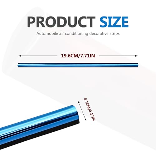 Automotive 20PCS Universal Car Air Conditioner Vent Trim Decoration Strip Bendable Vent Outlet Trim for Most Cars SUVs and Trucks with Straight Grilles, Blue - color: Blue