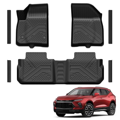 Floor Mats for 2019-2026 Chevy Blazer Gas Only (Not for EV & Trailblazer), TPE All Weather Durable Floor Liners Door Sill Guards for Chevrolet Chevy Blazer - size: 2019-2026 | For Chevy Blazer Gas