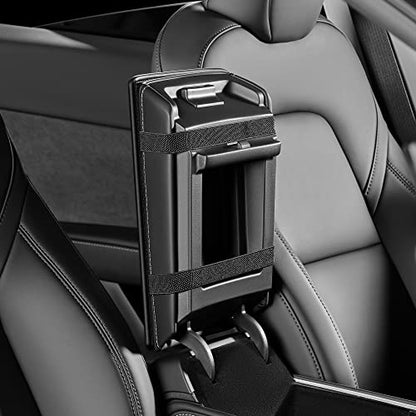 Car Armrest Covers, Vehicle Center Console Cover, Middle Storage Organizer Pads, Dog & Cat Paws Protetor, Nappa Leather, Waterproof, Anti-Slip, Auto Interior Accessories, Black, Size S