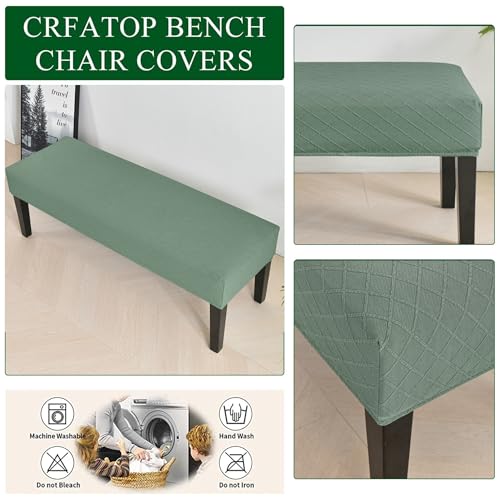 CRFATOP Waterproof 4pcs Dining Chairs Seat Covers with Soft Bench Chair Cover Stretch Kitchen Chair Slipcover Washable Seat Cushion Slipcover Protector for Hotel Ceremony Banquet Wedding,Green - color: Jacquard Green