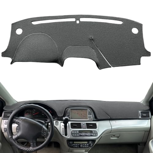 Dash Cover Mat Custom Fit for Honda Odyssey with Cutout for Speakers Airbag and Light Sensor,Dashboard Pad Cap Carpet Protector K224 (Dark Gray)
