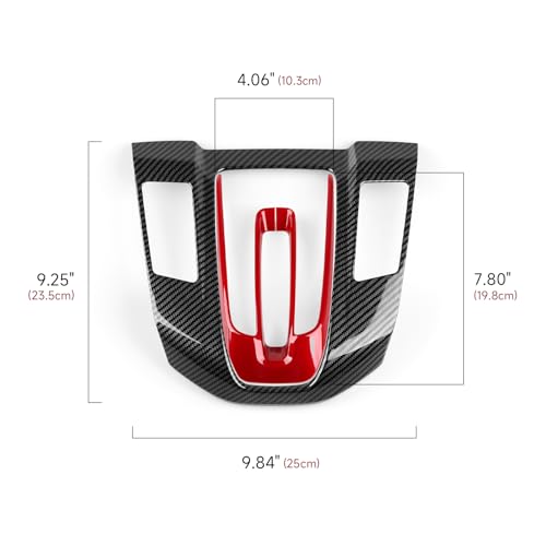 Gas 2PCS Gear Shift Panel Decals for Honda CRV 2017 2018 2019 2020 2021 2022 Accessories CR-V ABS Carbon Fiber Stickers - color: 2pcs Gas Gear Shift Panel