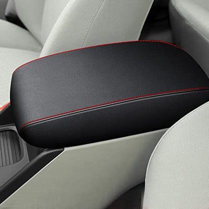 AOMSAZTO Leather Center Console Cover for Honda Civic 2015 2014 2013 2012 Armrest Cover - color: Black-4