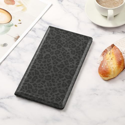 FINPAC Car Registration and Insurance Card Holder, Vehicle Glove Box Card Organizer Wallet Automobile Accessories for License - color: Leopard