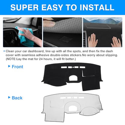 Autorder Dashboard Cover Mat for Ford Edge 2007-2014 Accessories Dash Cover Upgrade Flannel Dash Mat Sunshade Glare UV Rays Protector - size: 2007-2014 Edge