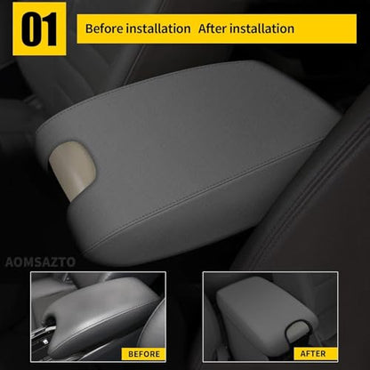 AOMSAZTO Armrest Covers for 2010-2014 Honda Crosstour Cloth Fabric - color: black-1