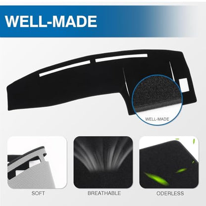 KUST Black Dash Cover for Toyota Tacoma 1998-2002 2003 2004 Left Hand Driving Dashboard Cover Polyester Non-Slip Interior Accessories for Toyota Tacoma Sunshade Windshield No Glare - size: For Tacoma 98-04