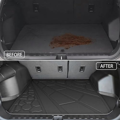KARPAL Floor Mats for 2018-2024 Chevy Equinox (Not for EV) / GMC Terrain, All-Weather TPE Custom Fit Floor Liners Cargo Liner Car Accessories - style: 2018-2024 | For Chevy Equinox | Combo Set