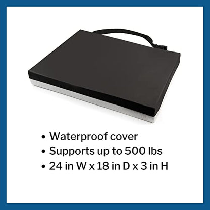 McKesson Seat Cushion for Wheelchairs and Office Chair, Foam/Gel, 24 in x 18 in x 3 in, 4 Count - size: 24x18x3 Inch (Pack of 4)