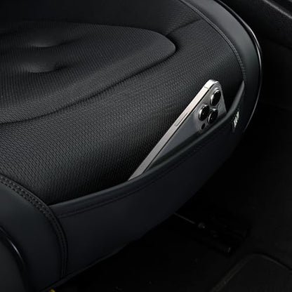 KAYI Car Seat Cover, Memory Foam Car Seat Cushion, Non-Slip Bottom Breathable Car Seat Cover, Relieve Tailbone Pain, Car Seat Protector, Suitable for 95% of Vehicles (Black) - color: Black
