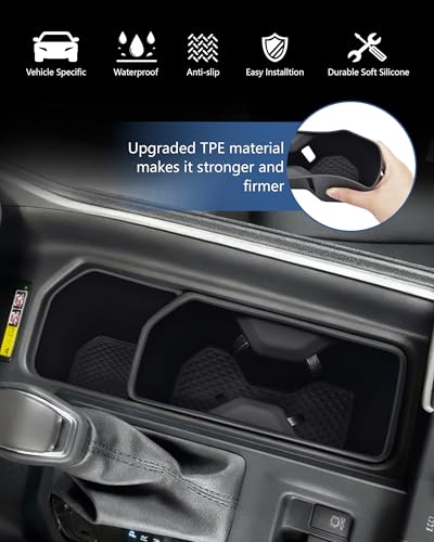 Cup Holder Inserts for Toyota Grand Highlander Accessories 2026 2025 2024, Non-Slip TPE Center Console Protector Organizer to Prevent Spills & Scratches for 2025 2026 Grand Highlander Hybrid - size: For 2024-2026 Grand Highlander
