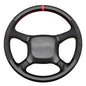 MEWANT DIY Black Matte PU Carbon Fiber Embossed Suede Steering Wheel Cover for Chevy Silverado 1500 Astro Blazer C/K