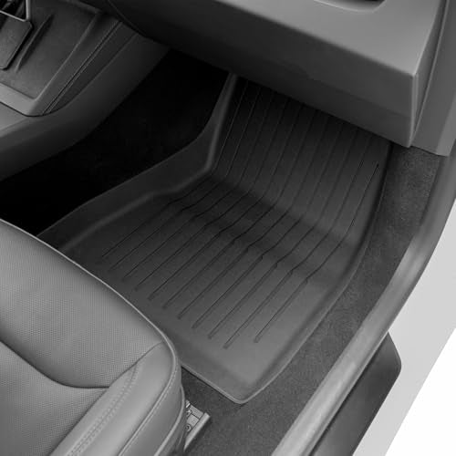 SUPER LINER Tesla Model 3 Floor Mats 2021 2022 2023 All-Weather Floor Mats Set (6 Pieces) | Custom Fit, Pet & Child-Friendly | Tesla Model 3 Cargo Liner Rear Cargo Tray Trunk Interior Accessories